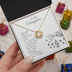 To My Daughter- Stunning Love Knot Necklace