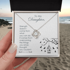To My Daughter- Stunning Love Knot Necklace