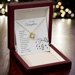 To My Daughter- Stunning Love Knot Necklace