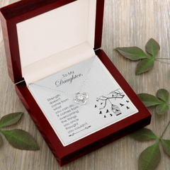 To My Daughter- Stunning Love Knot Necklace