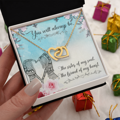 Sister - Interlocking Hearts Necklace